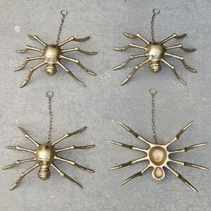 4 Pack Gold Spider Wall Hanging Decor